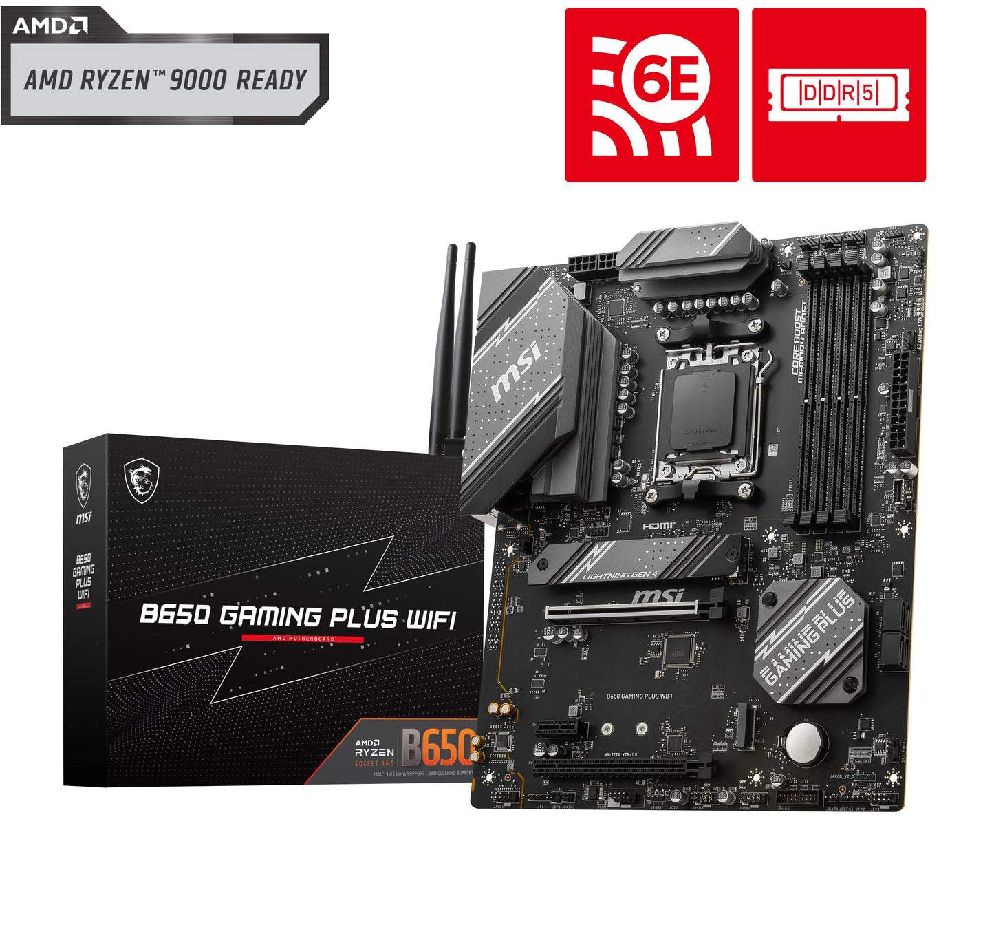 MSI B650 GAMING PLUS AM5 ATX Motherboard with WiFi 6E