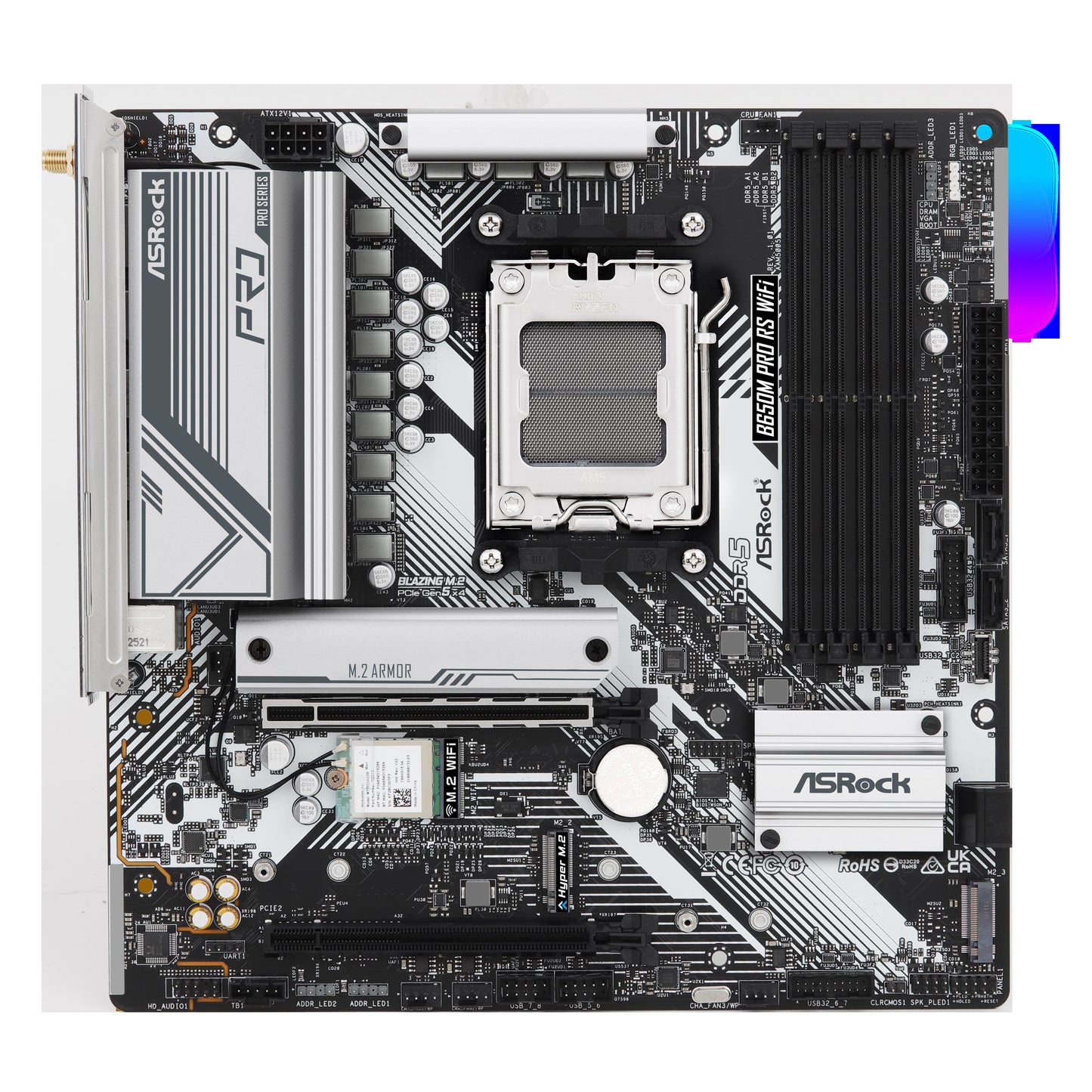 ASRock B650M Pro RS AM5 M-ATX Motherboard with WiFi 6E