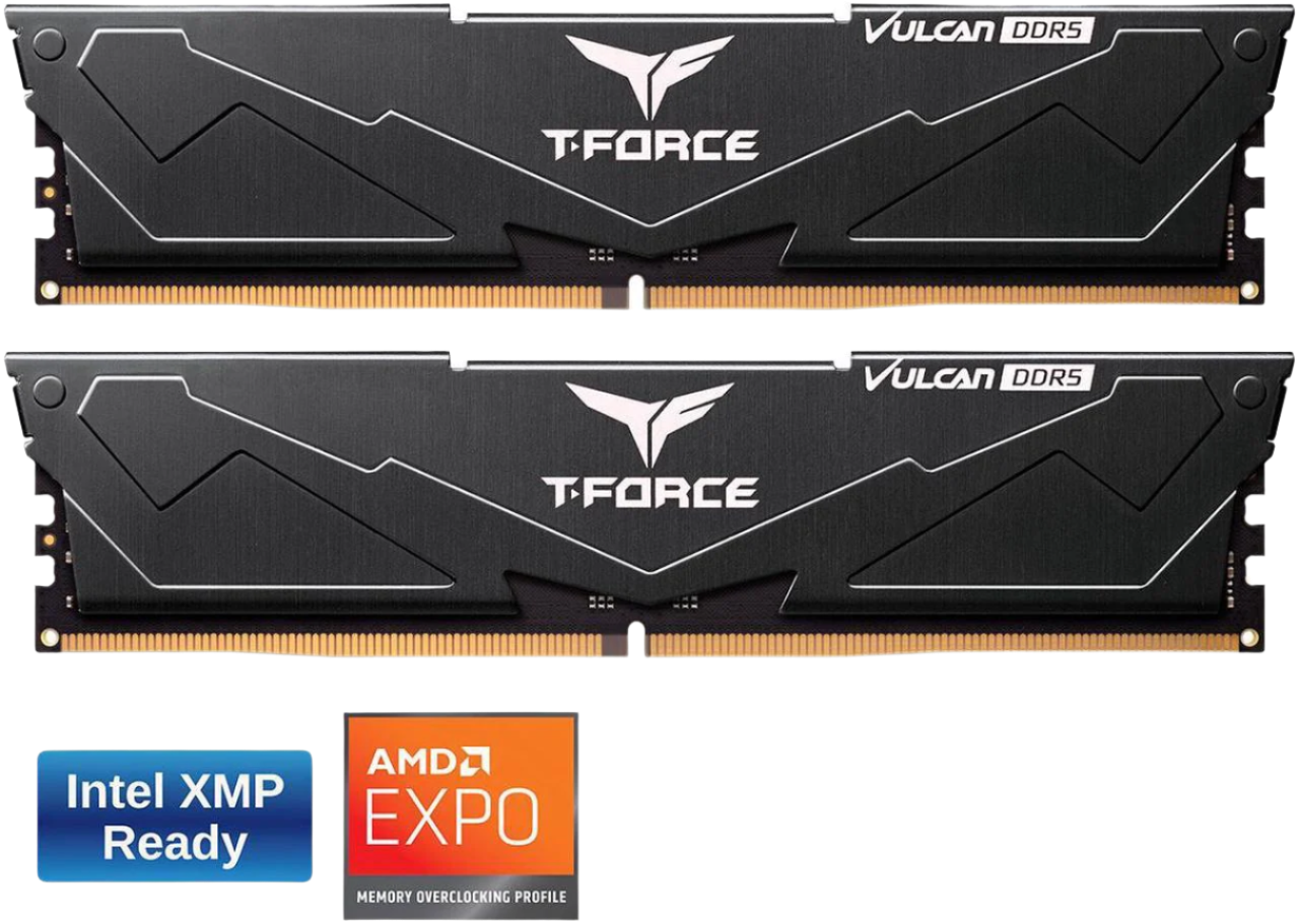 Team T-Force Vulcan 32GB (2 x 16GB) RAM DDR5 6000 EXPO and XMP